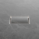 100MM SQUARE TILE INSERT FLOOR WASTE 50MM OUTLET BRUSHED NICKEL NRFW006BN Shower Grate Nero 