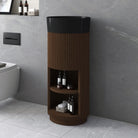 Aero 400mm Fluted Small Vanity Dark Walnut Vanities Arova 