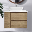 ALBANY 750mm Oak Timber Wall Hung Vanity + Bliss Stone Top AROVA 