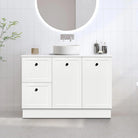 AUSTIN 1200mm Floor Standing Bathroom Vanity (Left Hand) + Bliss Stone Top AROVA 