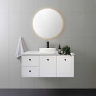 AUSTIN 1200mm Wall Hung Bathroom Vanity (Left Hand) + Luxe Stone Top AROVA 