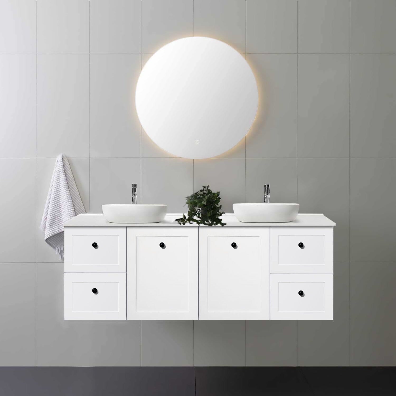 AUSTIN 1500mm Wall Hung Bathroom Vanity + Bliss Stone Top AROVA 