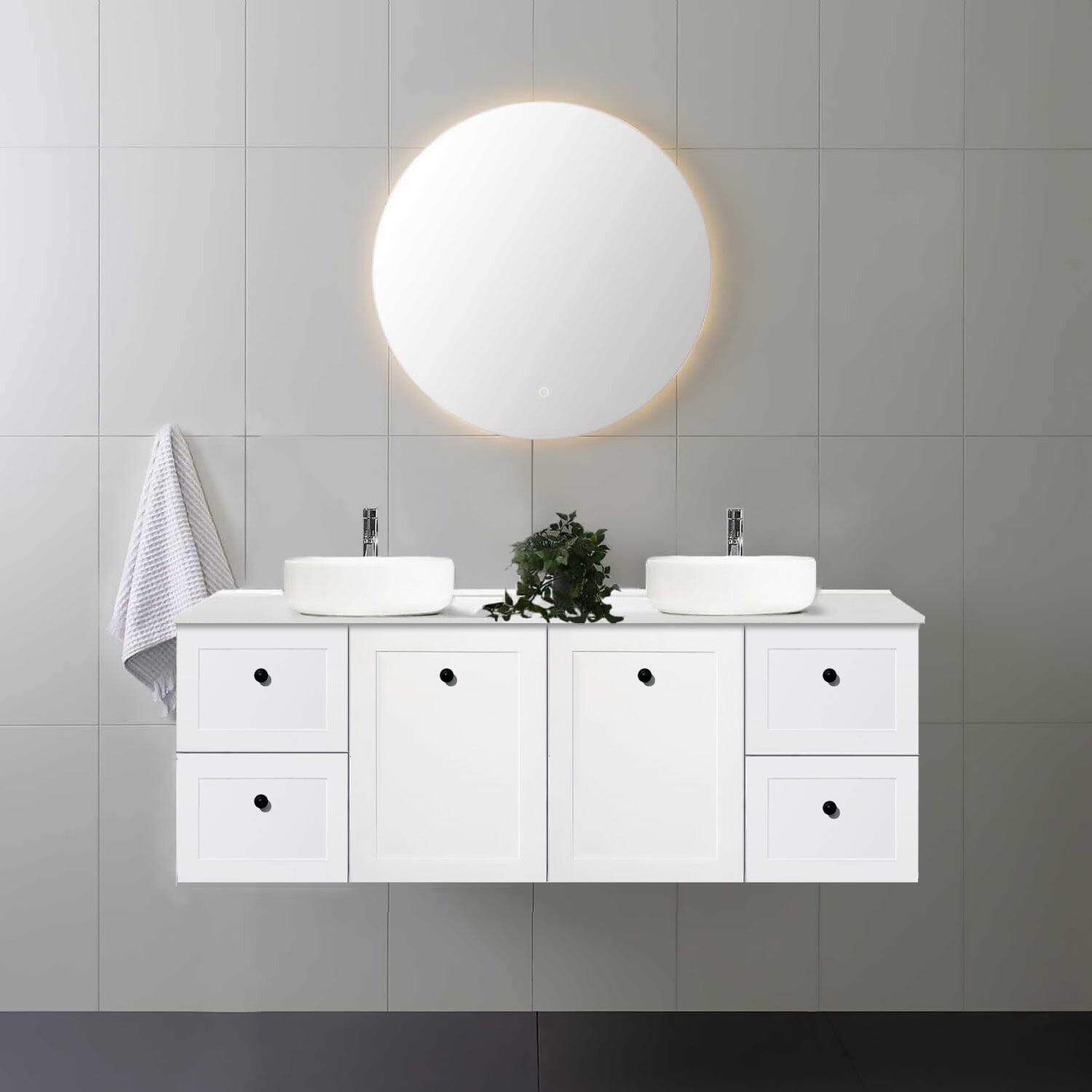 AUSTIN 1500mm Wall Hung Bathroom Vanity + Bliss Stone Top AROVA 