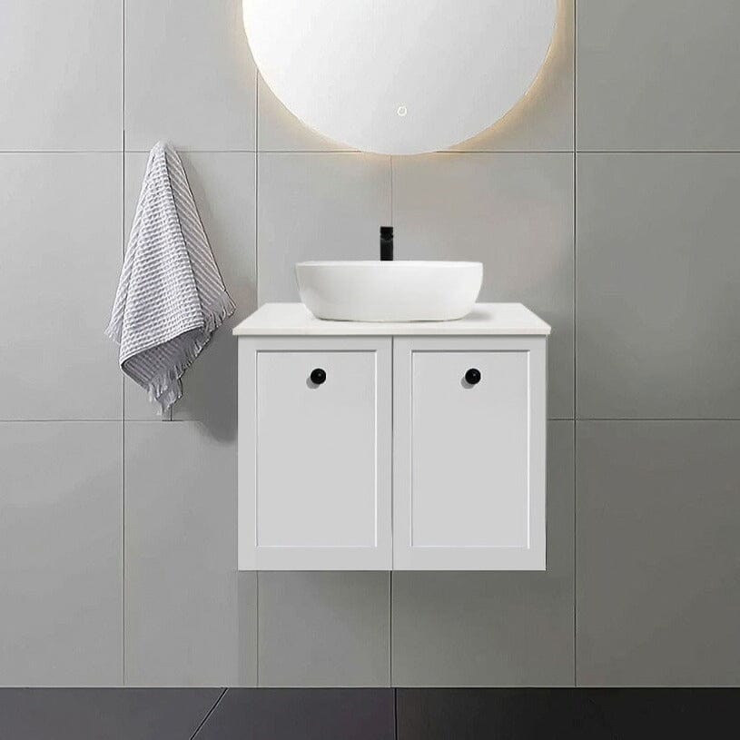 AUSTIN 600mm Wall Hung Bathroom Vanity & Luxe Stone Vanity AROVA 