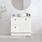 AUSTIN 900mm Floor Standing Bathroom Vanity (Left Hand) & Luxe Stone Top AROVA 