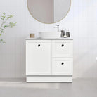 AUSTIN 900mm Floor Standing Bathroom Vanity (Right Hand) & Bliss Stone Top AROVA 