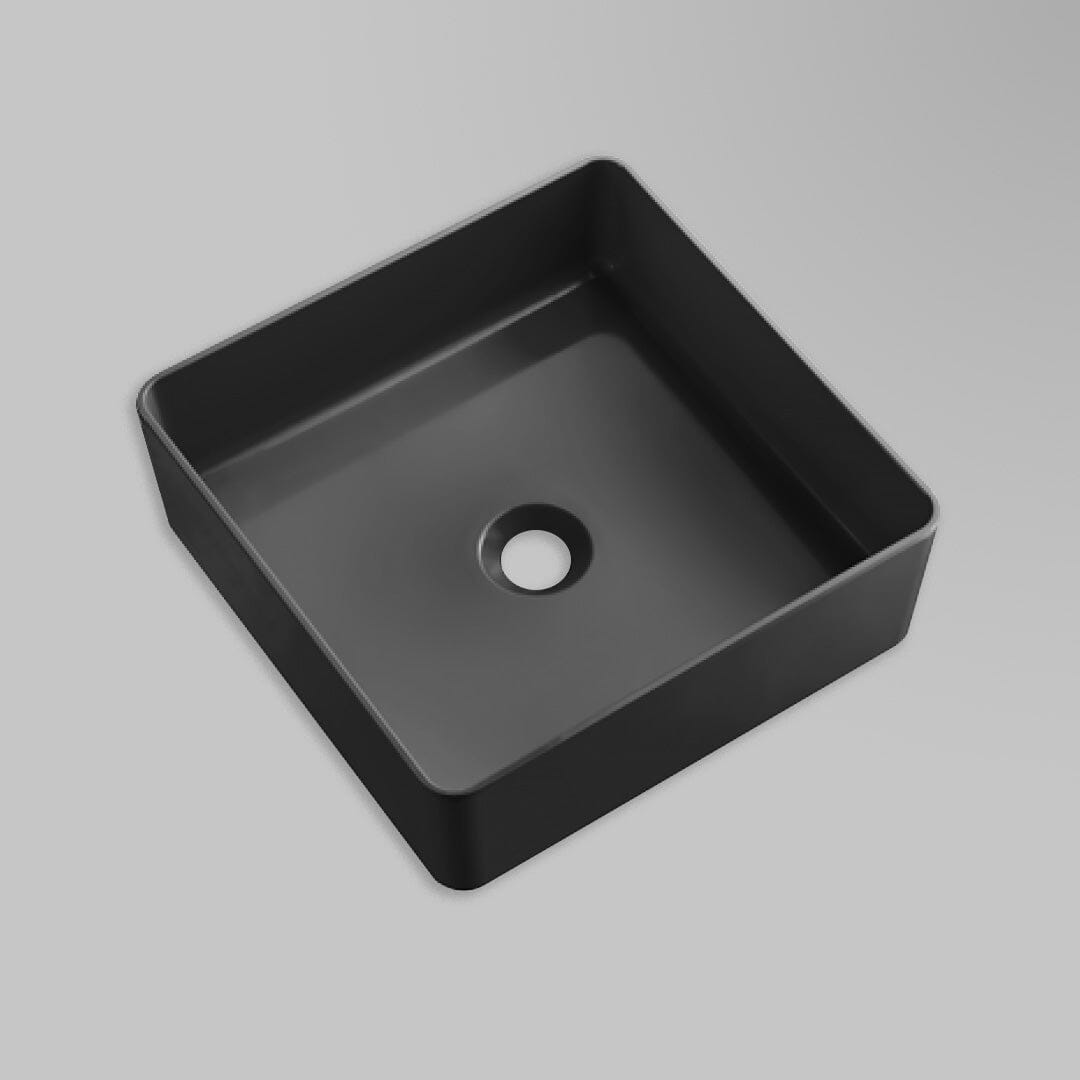 CB2040SB Square Black Basin For Luxe Small Vanity Basins Arova 