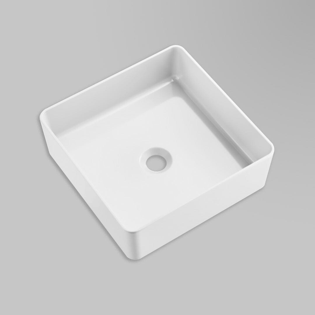 CB2040SW Square White Basin For Luxe Small Vanity Basins Arova 