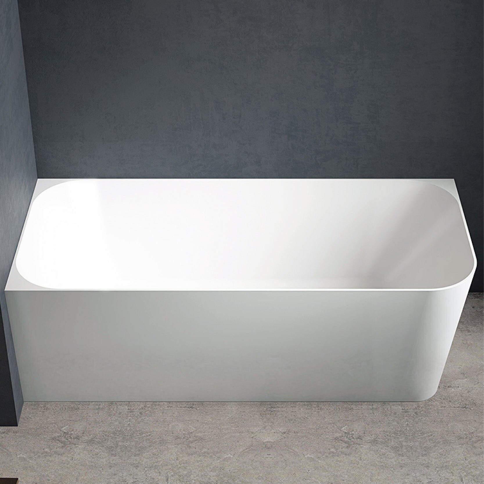 CLARA 1500mm Left Hand Corner Free Standing Bath Gloss White Baths AROVA 