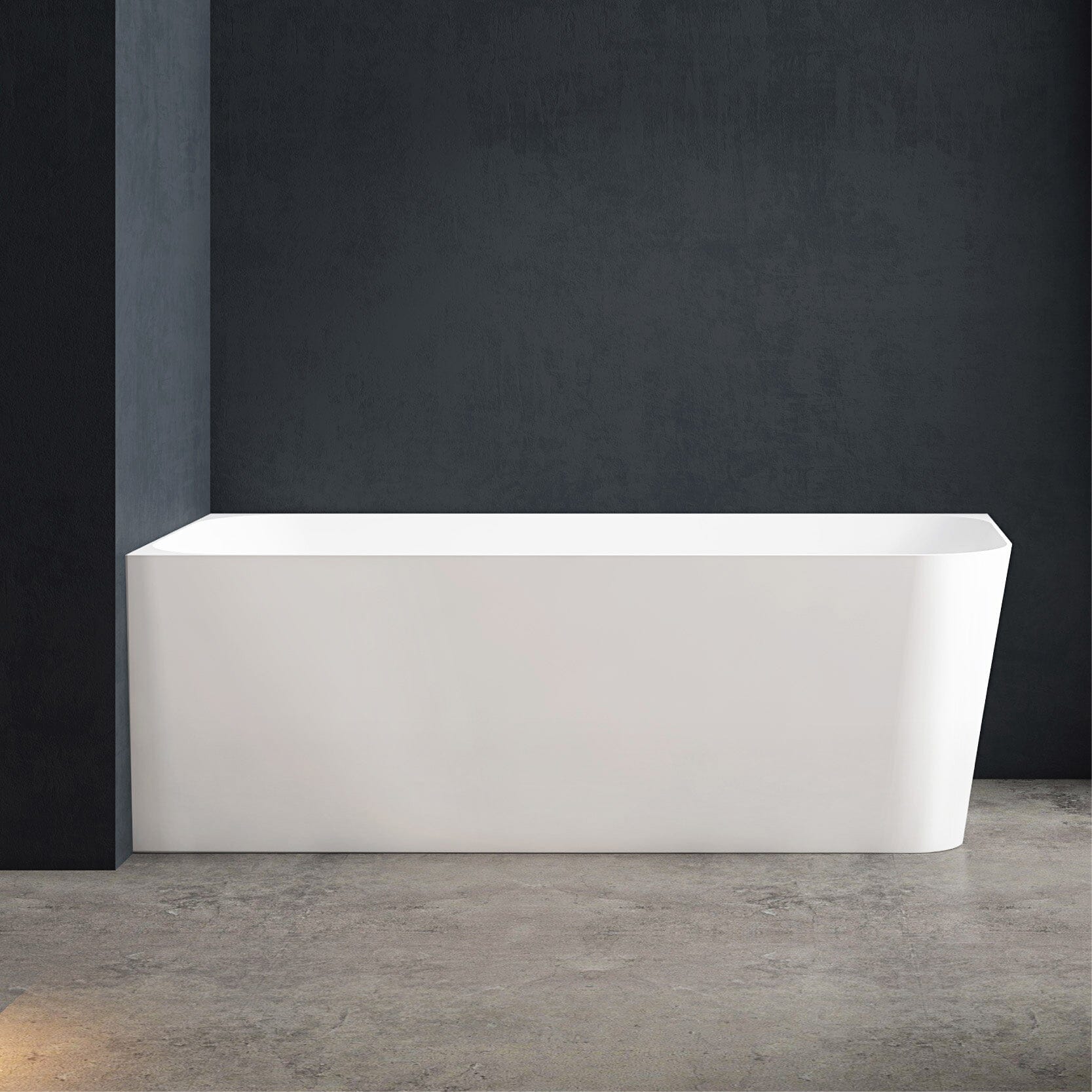 CLARA 1500mm Left Hand Corner Free Standing Bath Gloss White Baths AROVA Melbourne 