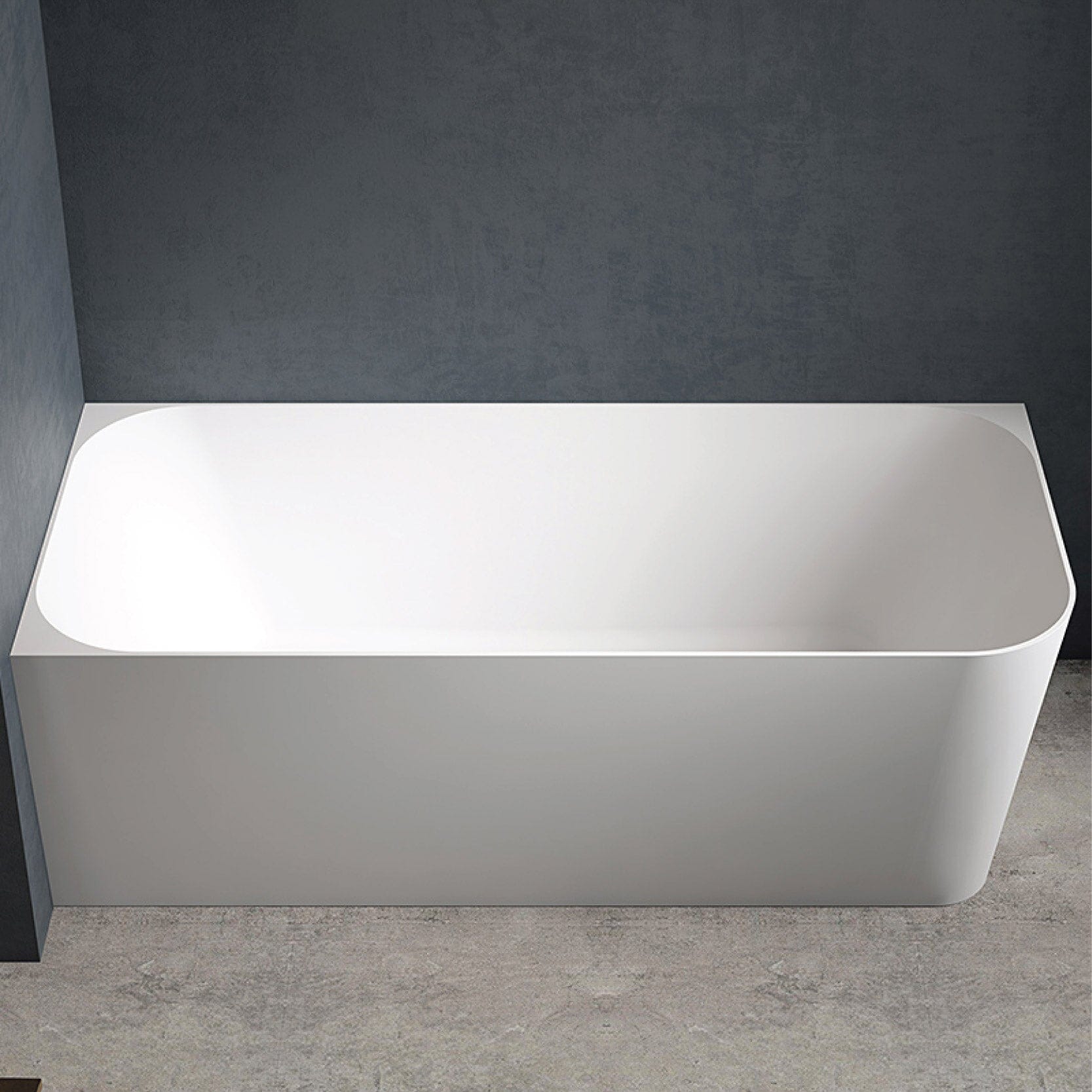 CLARA 1500mm Left Hand Corner Free Standing Bath Matte White Baths AROVA 