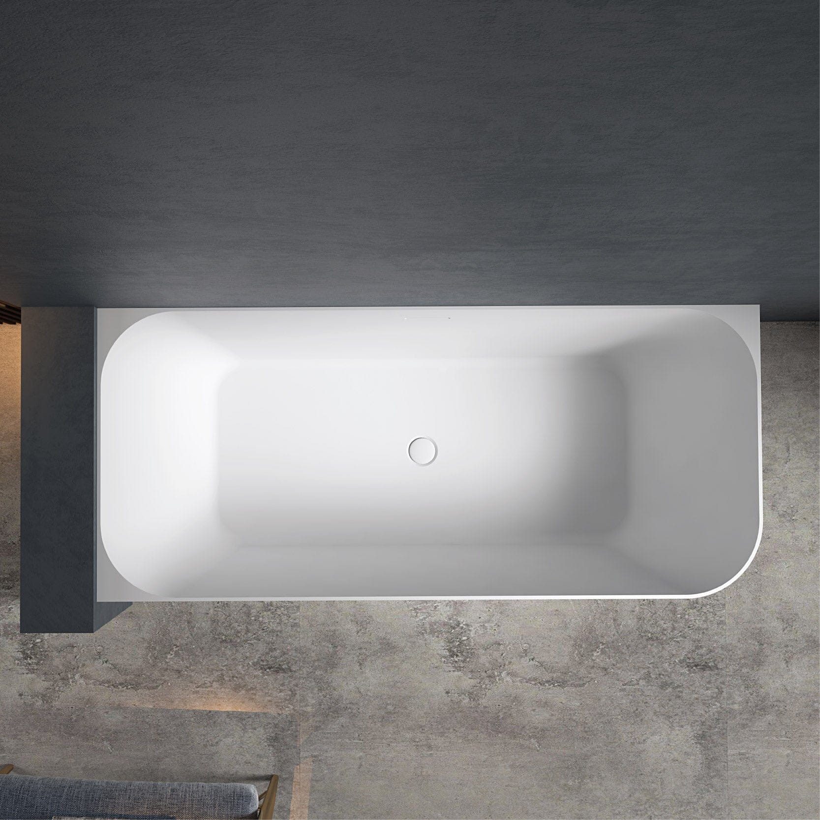 CLARA 1500mm Left Hand Corner Free Standing Bath Matte White Baths AROVA 