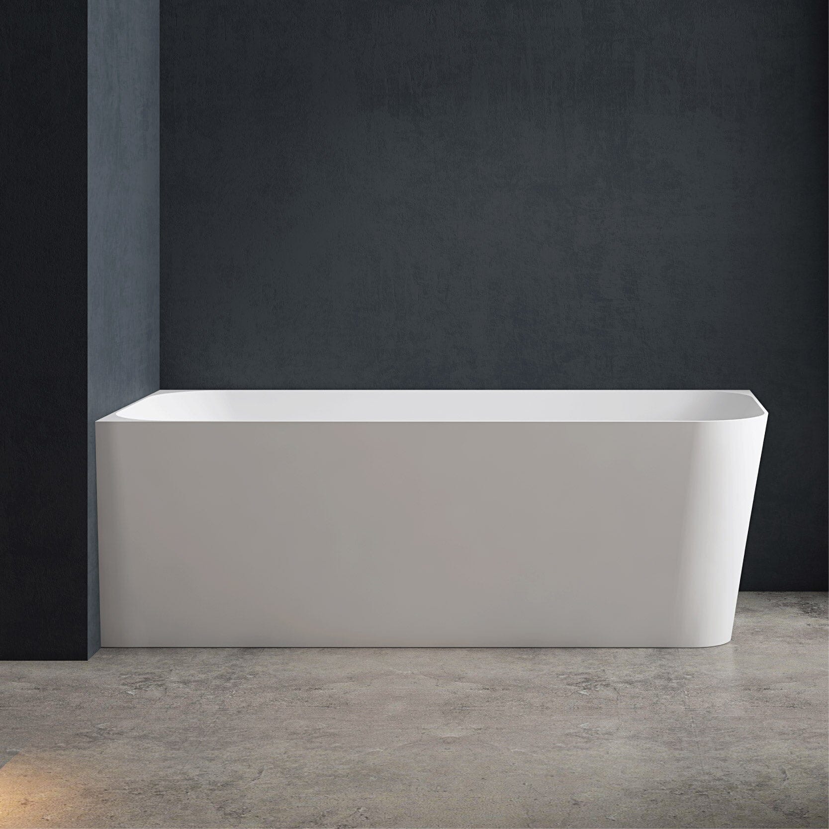 CLARA 1500mm Left Hand Corner Free Standing Bath Matte White Baths AROVA 