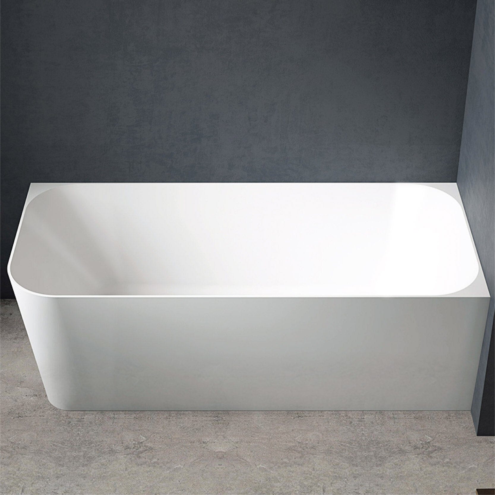 CLARA 1500mm Right Hand Corner Free Standing Bath Gloss White Baths AROVA Melbourne