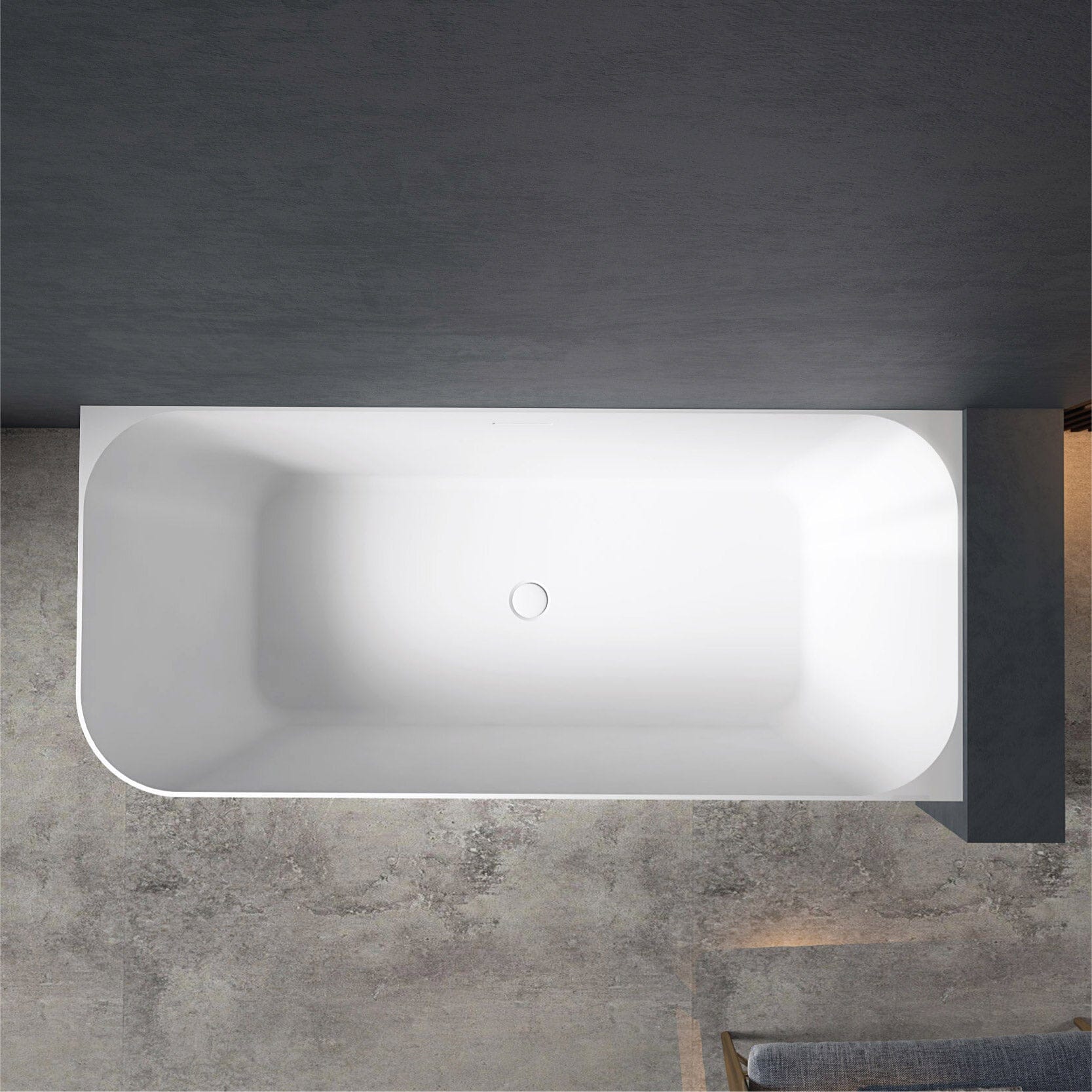 CLARA 1500mm Right Hand Corner Free Standing Bath Gloss White Baths AROVA Melbourne