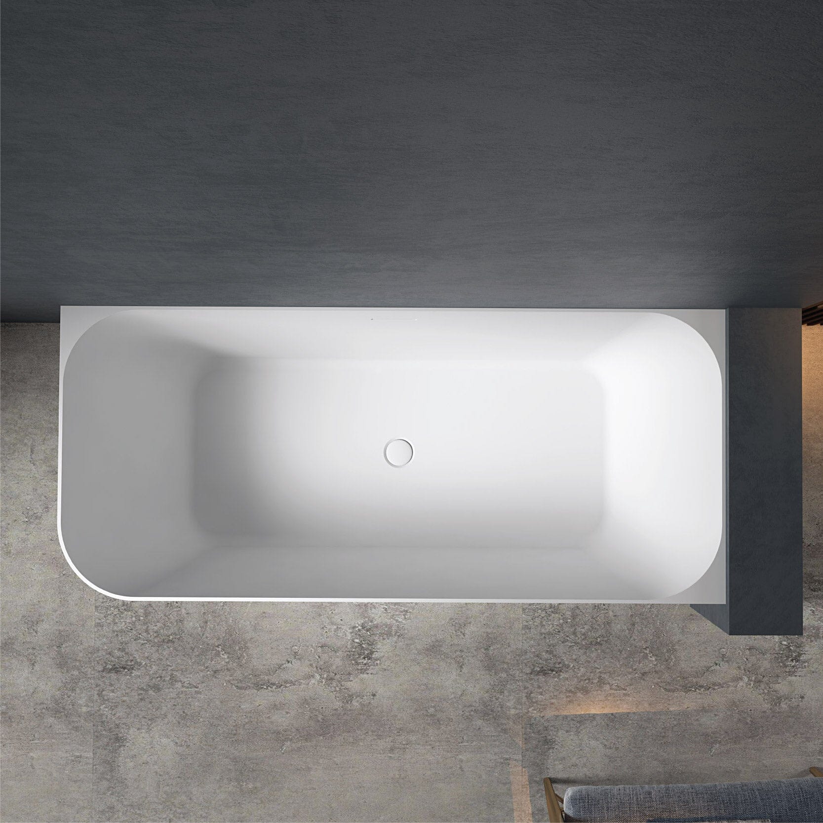 CLARA 1500mm Right Hand Corner Free Standing Bath Matte White Baths AROVA Melbourne