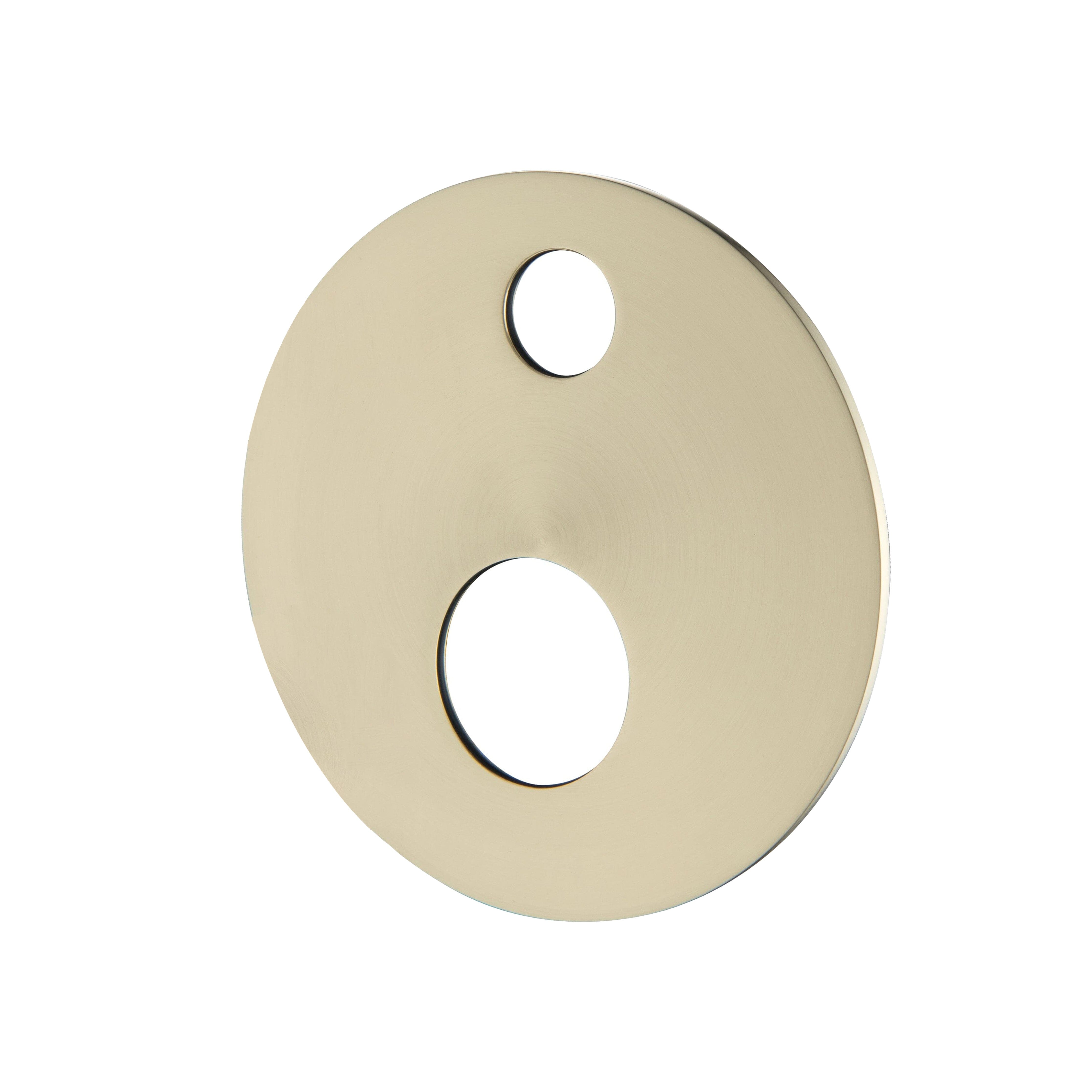 CLIO Round Shower / Bath Mixer with Diverter Backplate Brushed Gold Tapware Arova 