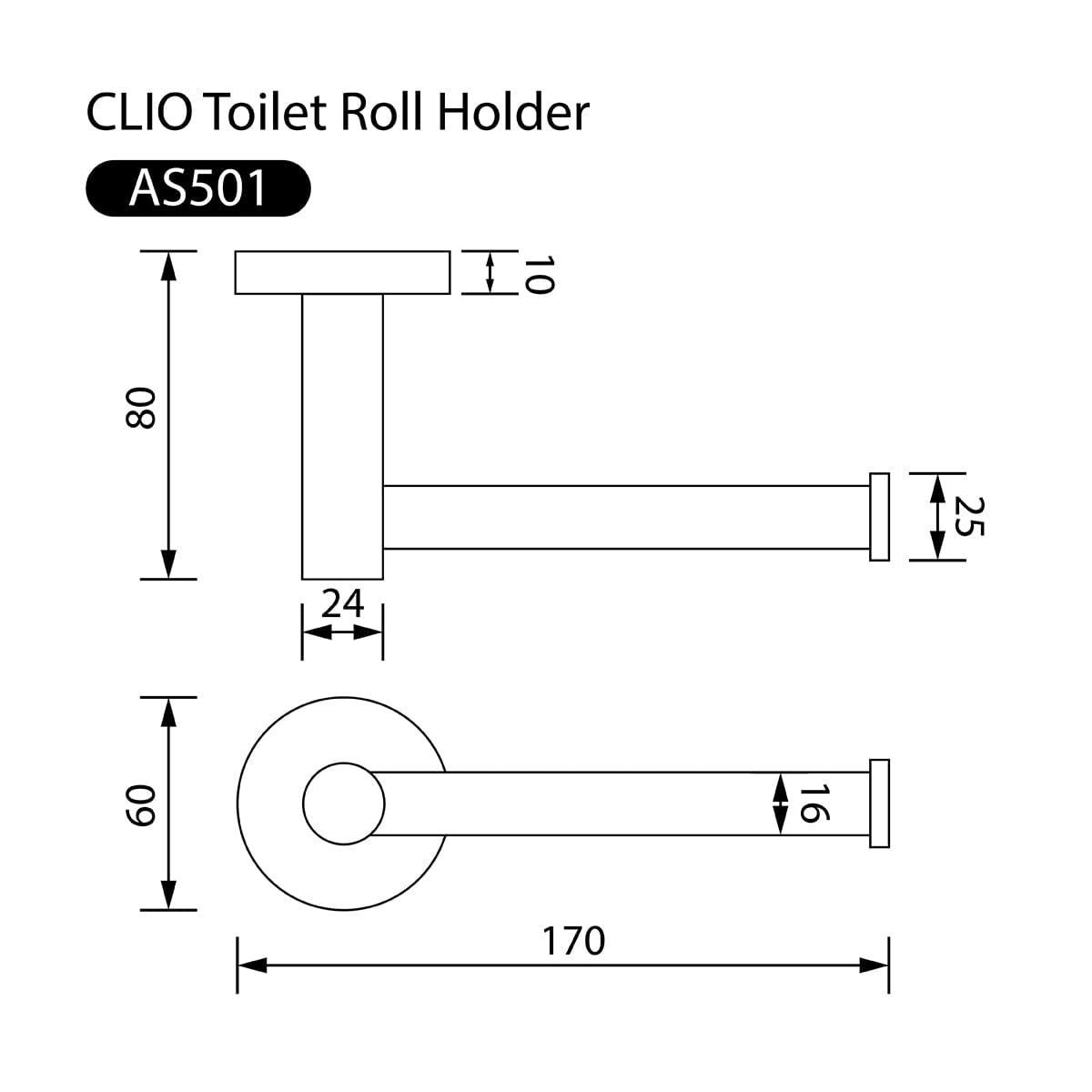 Clio Toilet Roll Holder Stainless Steel Brushed Gold Accessories Arova 