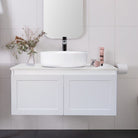 CLOVER 900mm Wall Hung Bathroom Vanity & Bliss Stone Top AROVA 