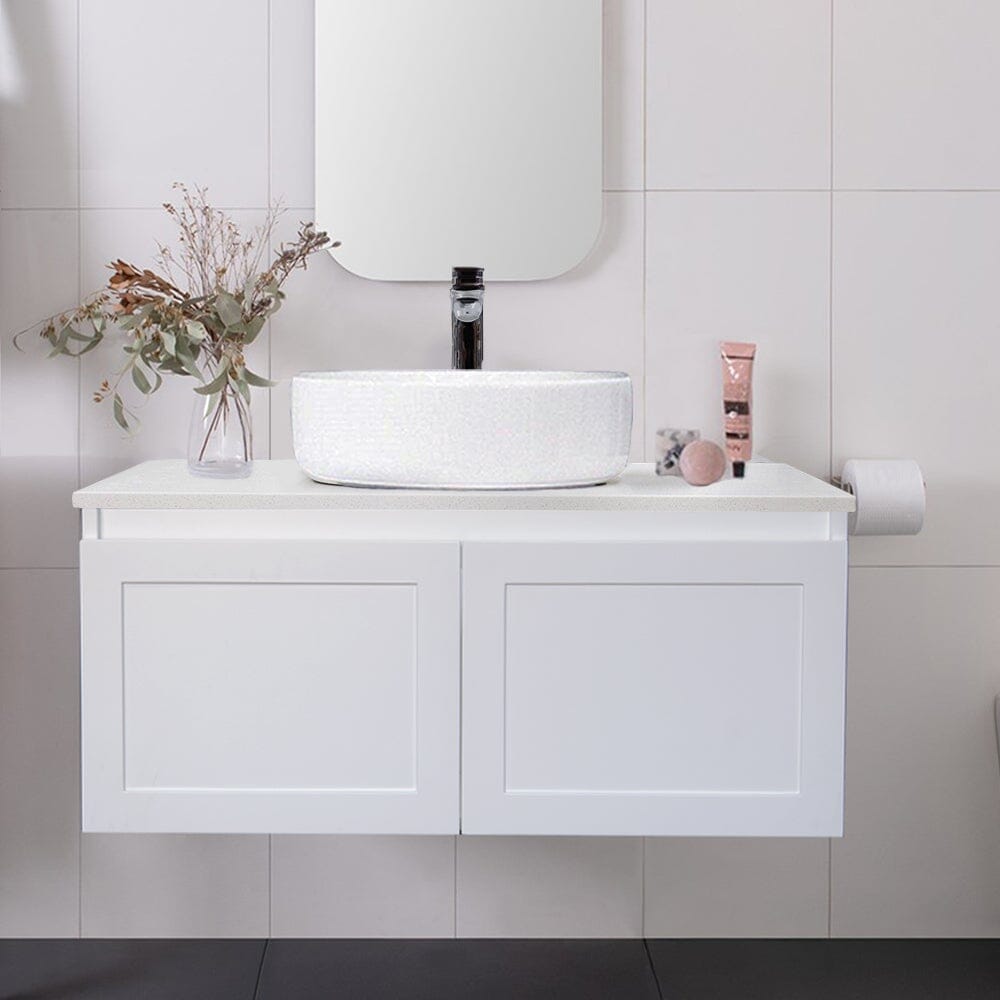 CLOVER 900mm Wall Hung Bathroom Vanity & Luxe Stone Top AROVA 