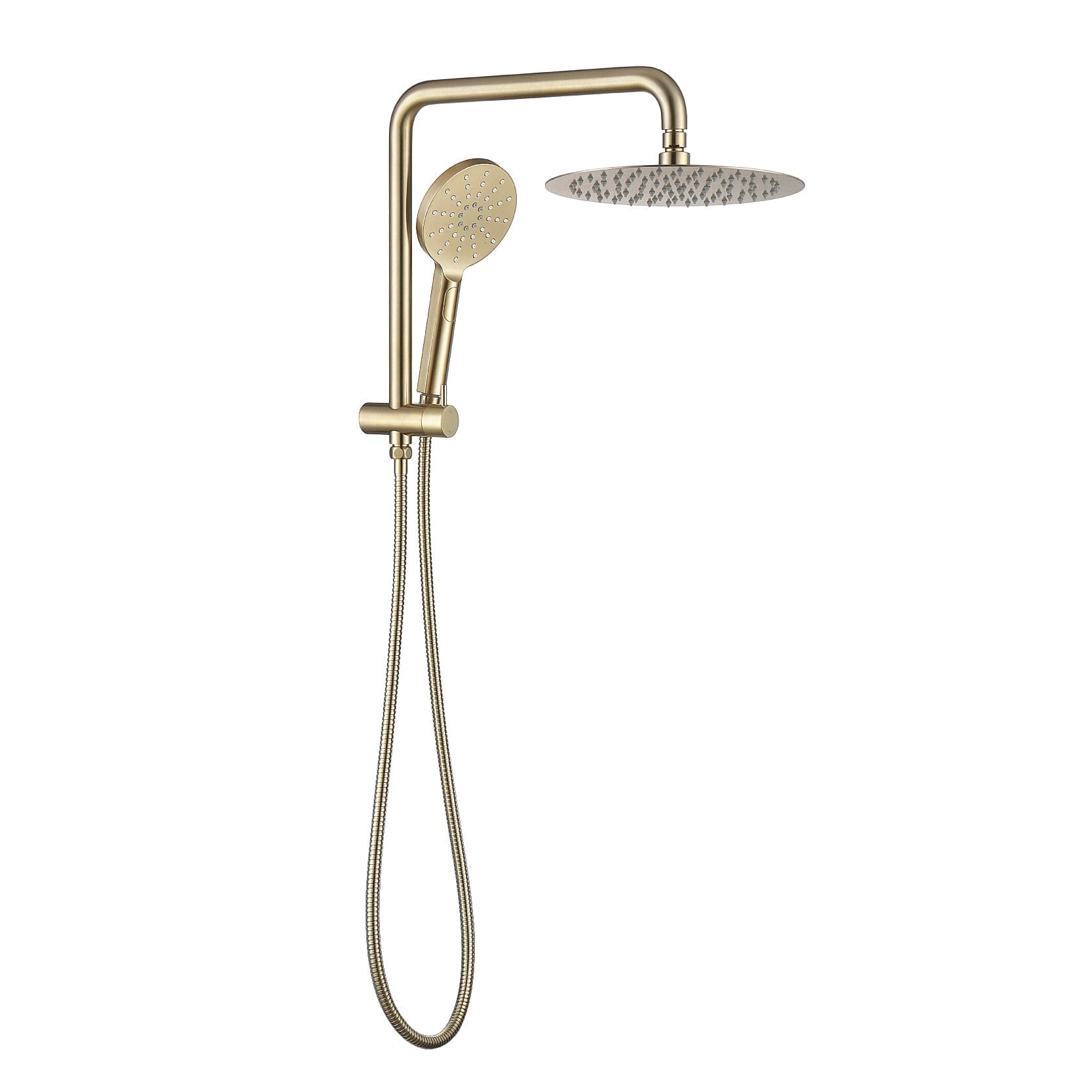 COMO Compact Rain Shower Brushed Gold Showers Arova 