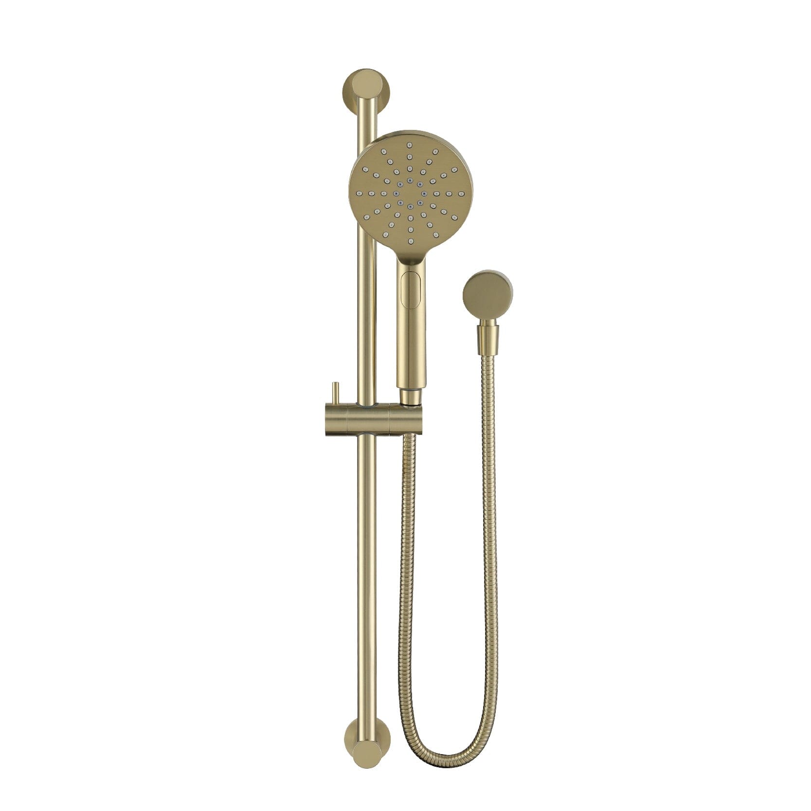 Como Shower Rail Round Brushed Gold Showers Arova 