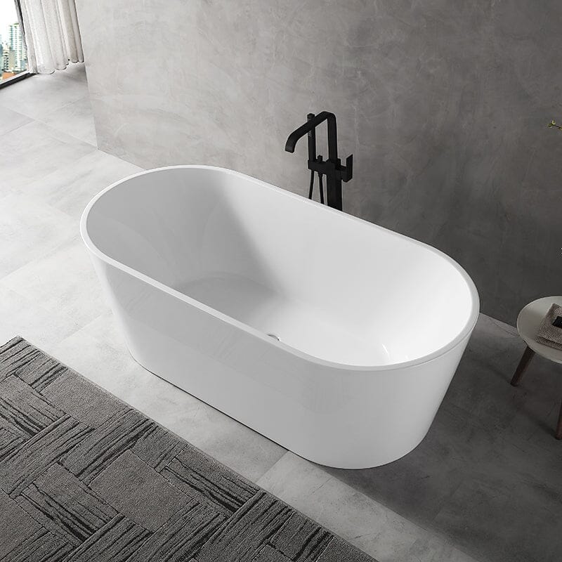 CORA 1200mm Oval Freestanding Bath Gloss White Baths AROVA 