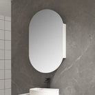 Ella 450mm Oval Mirrored Shaving Cabinet Shaving Cabinet Arova 