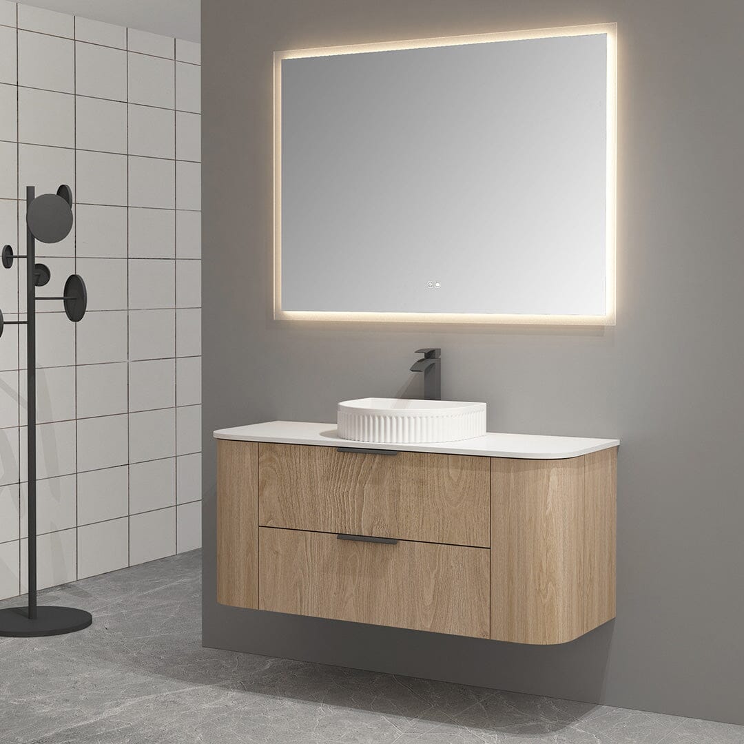 Ellie 1200mm Curved Wall Hung Vanity + Luxe Stone Top Arova 