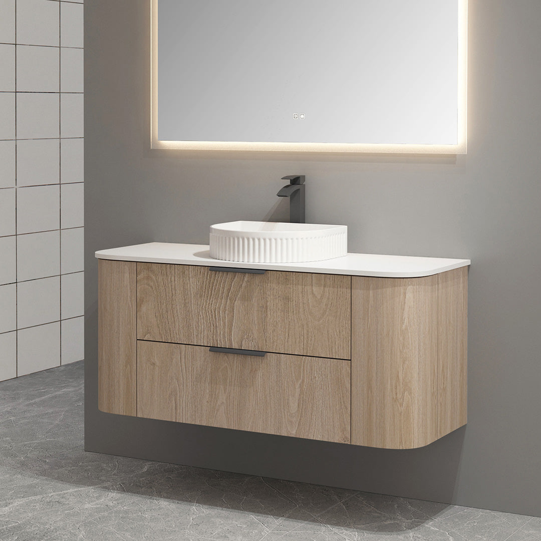 Ellie 1200mm Curved Wall Hung Vanity Vanities Arova 