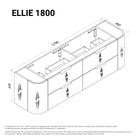 Ellie 1800mm Curved Wall Hung Vanity Double Bowls Vanities Arova 