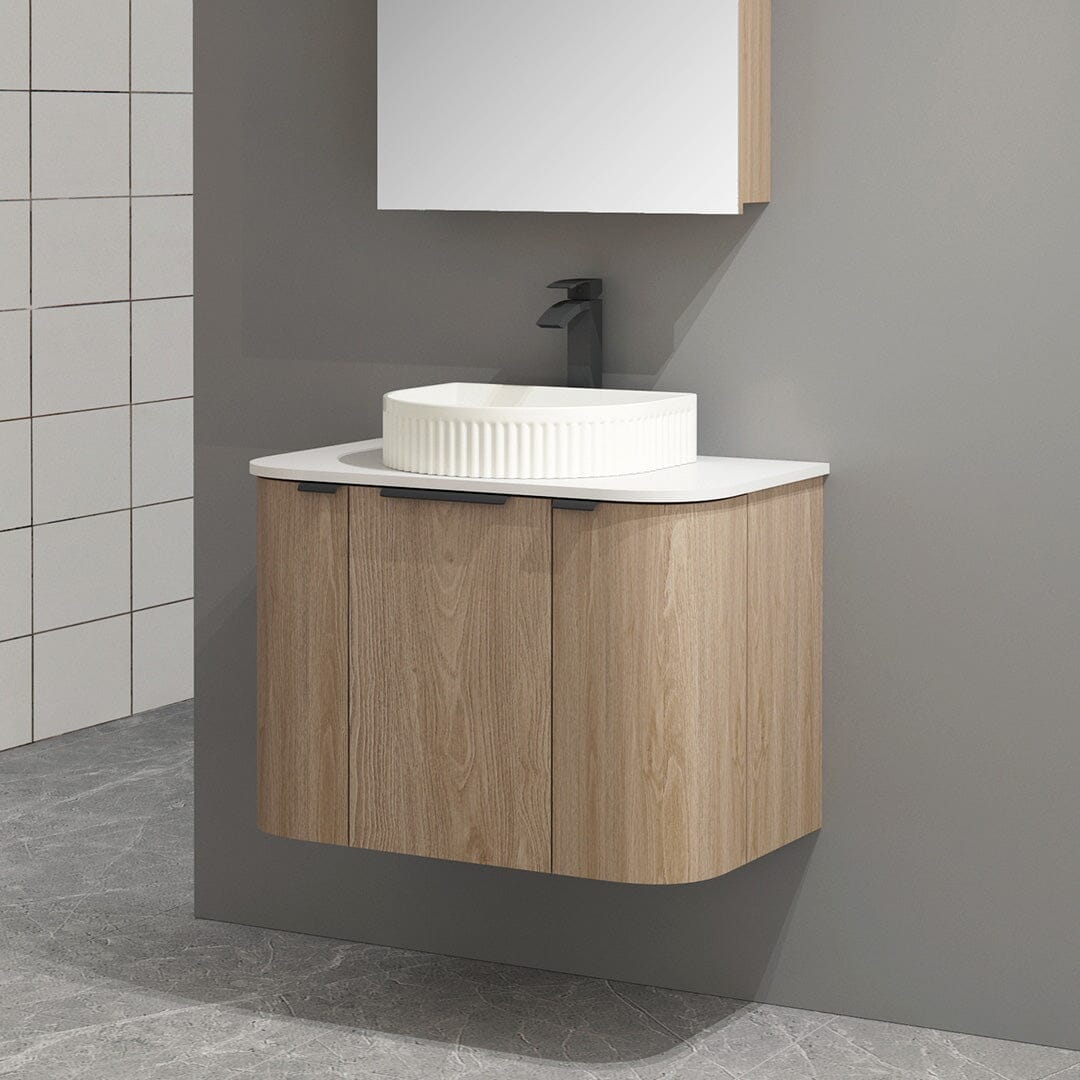 Ellie 750mm Curved Wall Hung Vanity Vanities Arova 