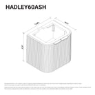 Hadley 600mm Curved Fluted Wall Hung Vanity Timber Veneer Vanities Arova 