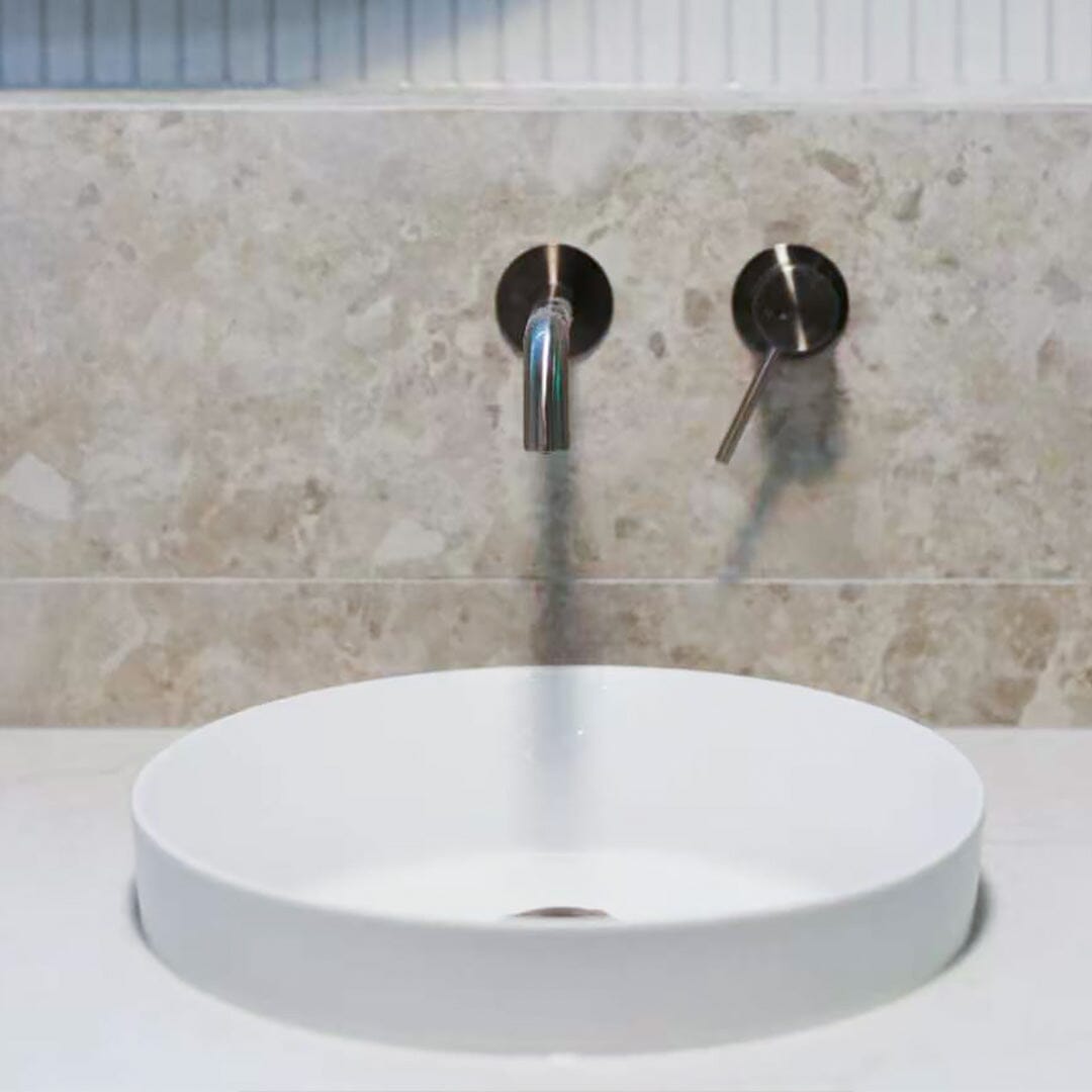 Jess 35 Inset Basin Round Matte White Basins Arova 