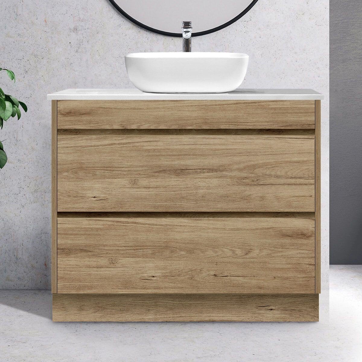 Kingston 900mm Bathroom Vanity + Bliss Stone Top AROVA 