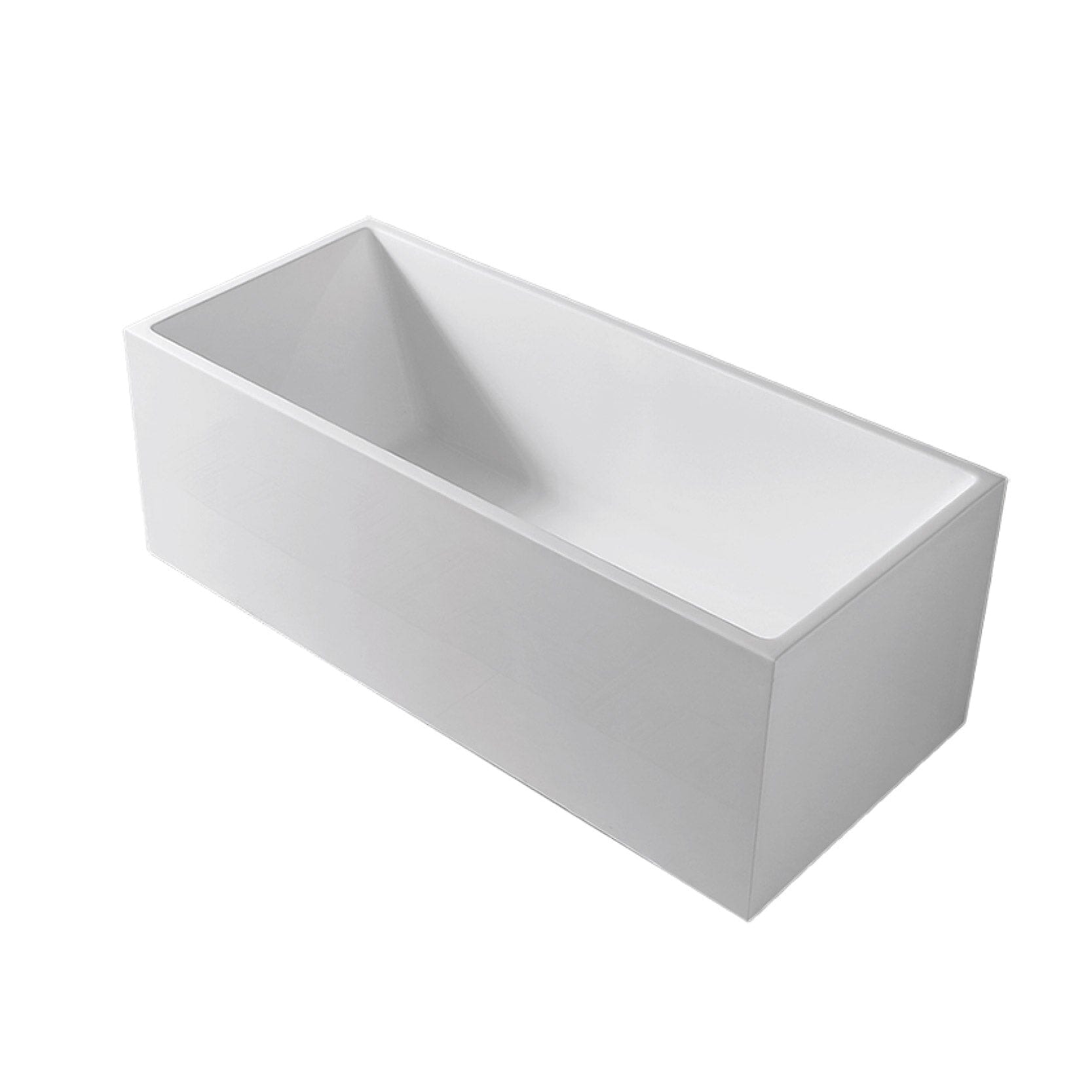 LEX 1200mm Multi Fit Rectangular Freestanding Bath Gloss White Baths AROVA 