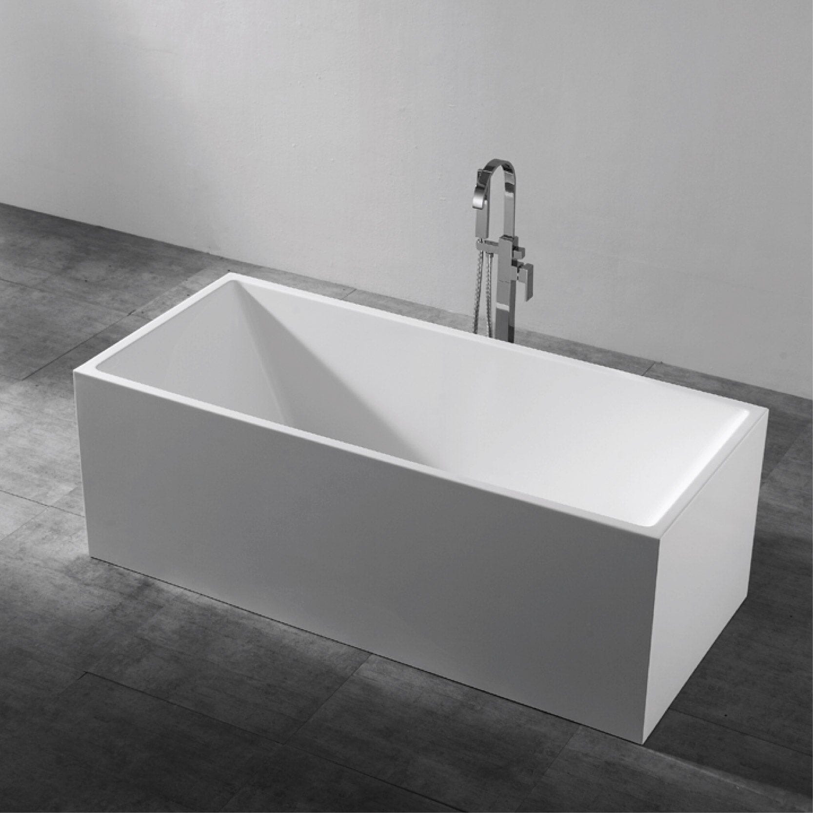 LEX 1200mm Multi Fit Rectangular Freestanding Bath Gloss White Baths AROVA 