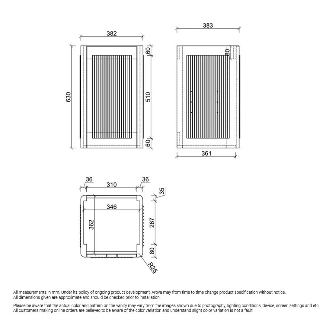 Lexi 400mm Small Bathroom Vanity Blue Vanities Arova 