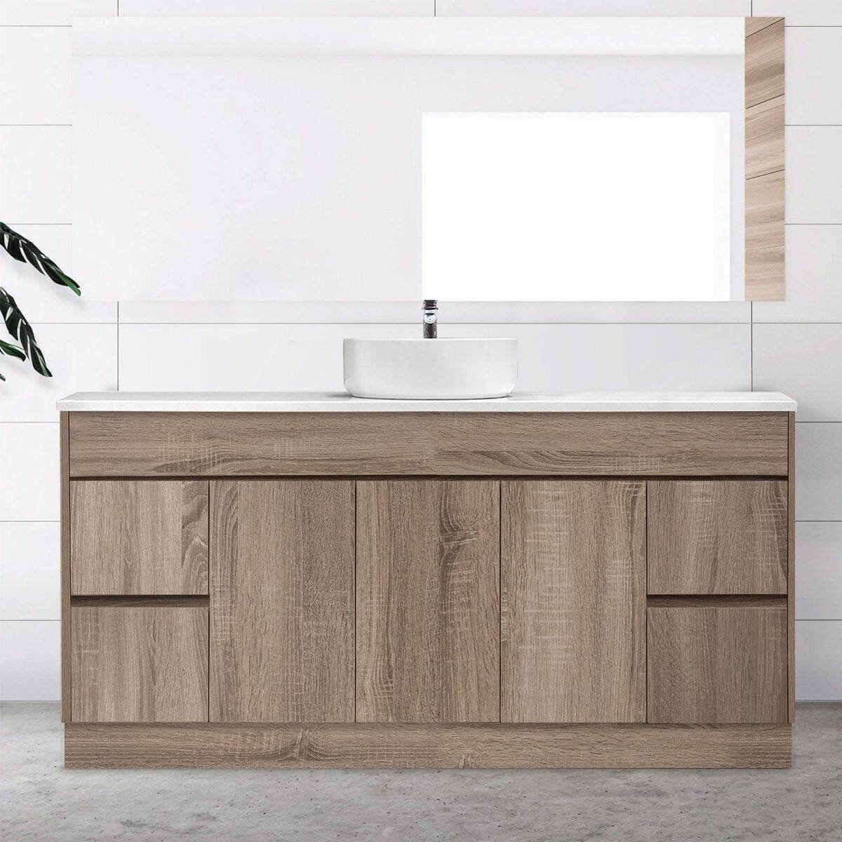 LOGAN 1800mm Timber Bathroom Vanity + Luxe Stone Top AROVA 