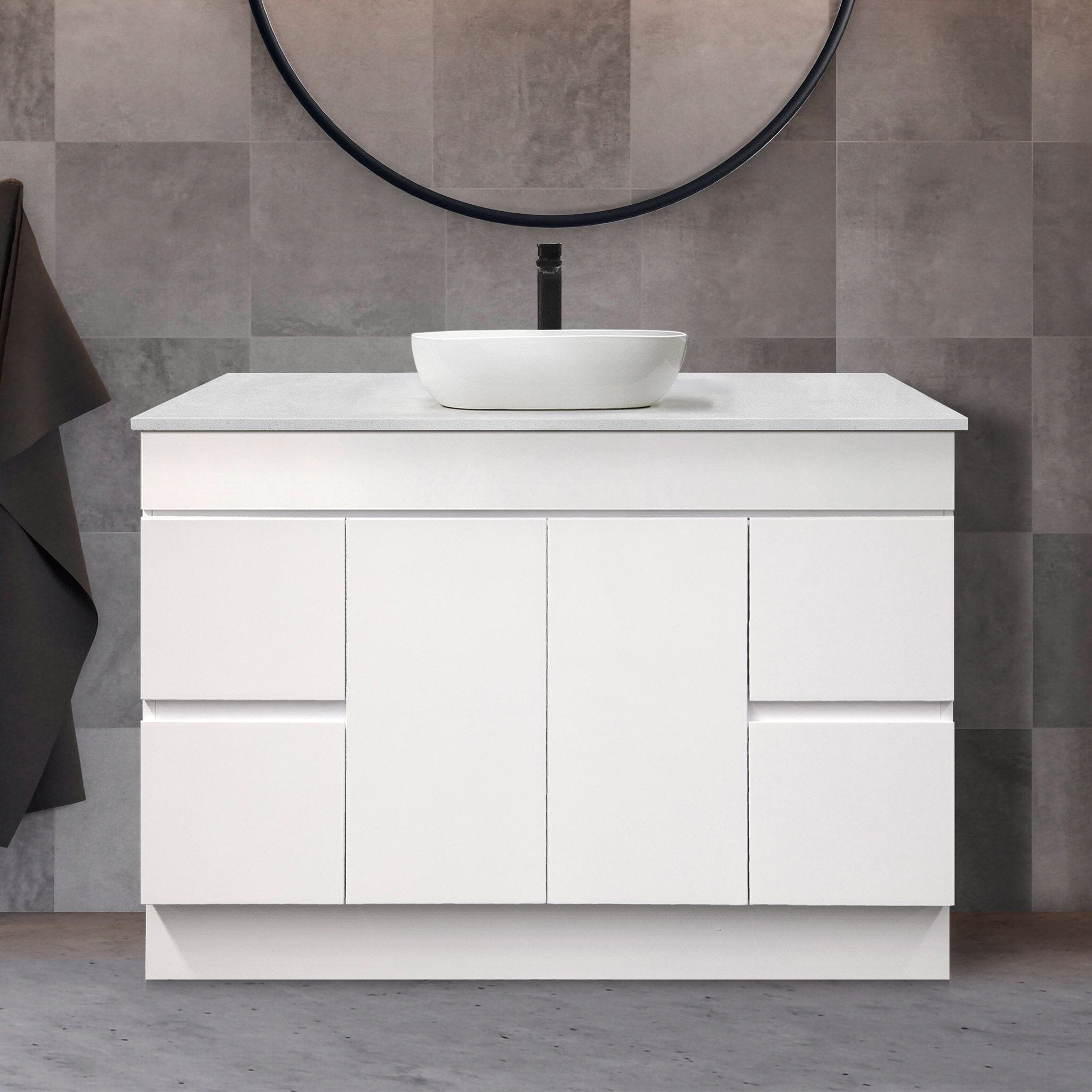 LUCA 1200mm Single Bowl Bathroom Vanity + Bliss Stone Top AROVA 