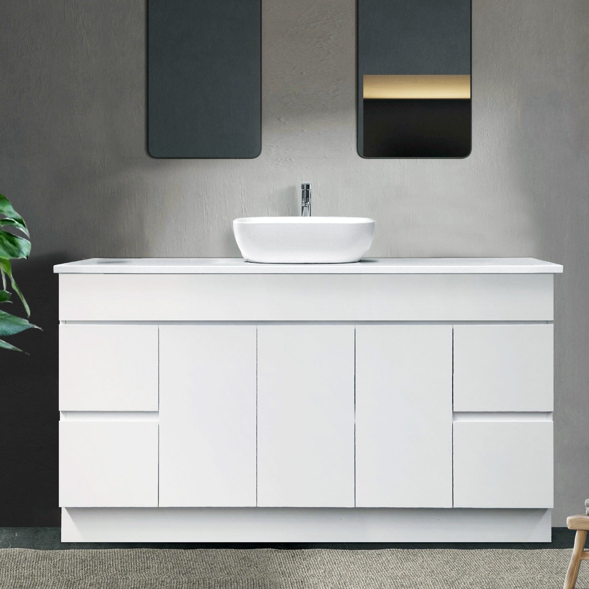 LUCA 1500mm Floor Standing Bathroom Vanity + Luxe Stone Top AROVA 