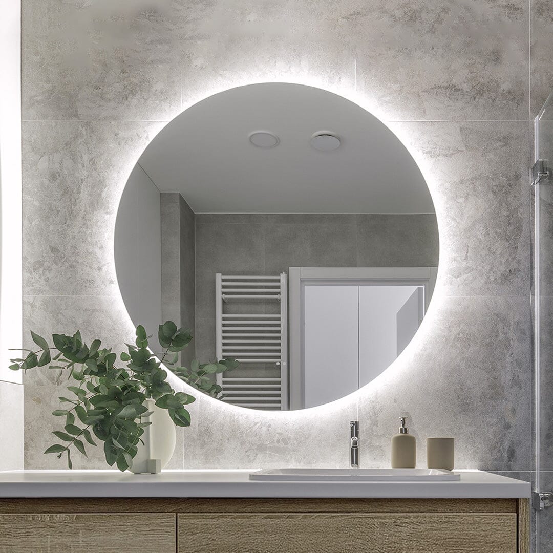 Luna 600mm Frameless Anti-Fog Dimmable Led Bathroom Mirror Round LED Mirror Arova 