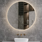 Luna Frameless Anti-Fog Dimmable Led Bathroom Mirror Round 800mm LED Mirror Arova 