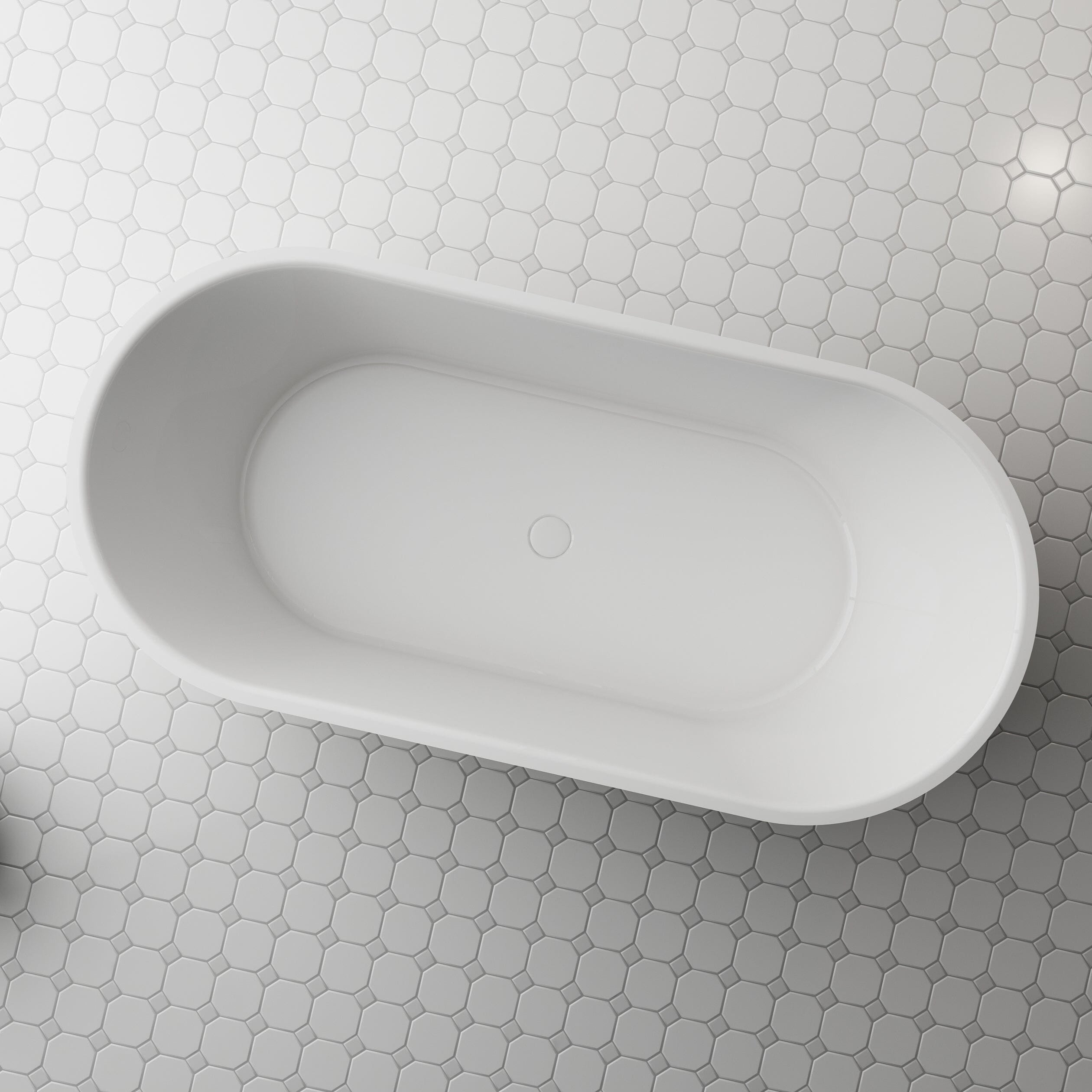 Mae 1500mm Oval Free Standing Bathtub Gloss White Baths Arova 