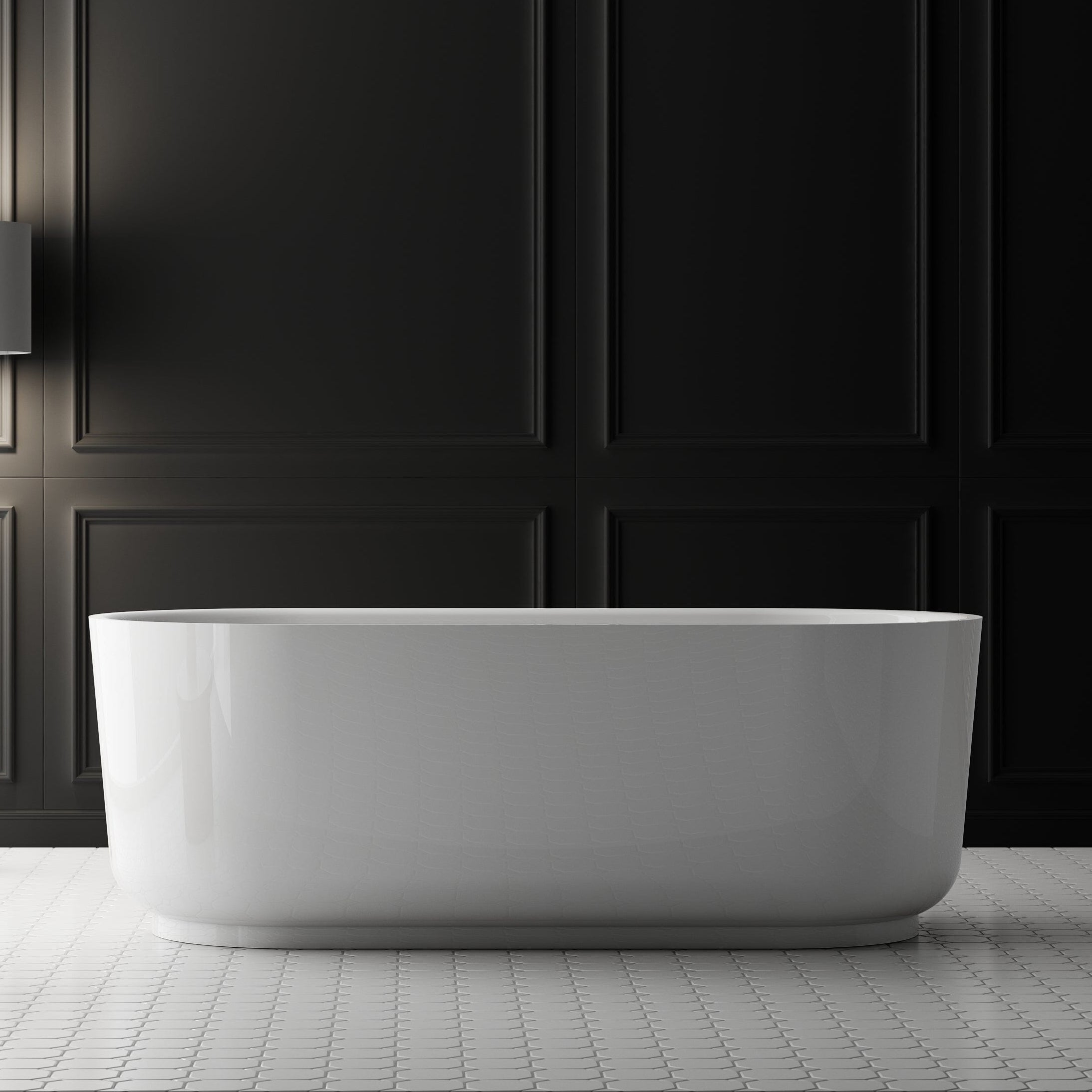 Mae 1700mm Oval Free Standing Bathtub Gloss White Baths Arova 