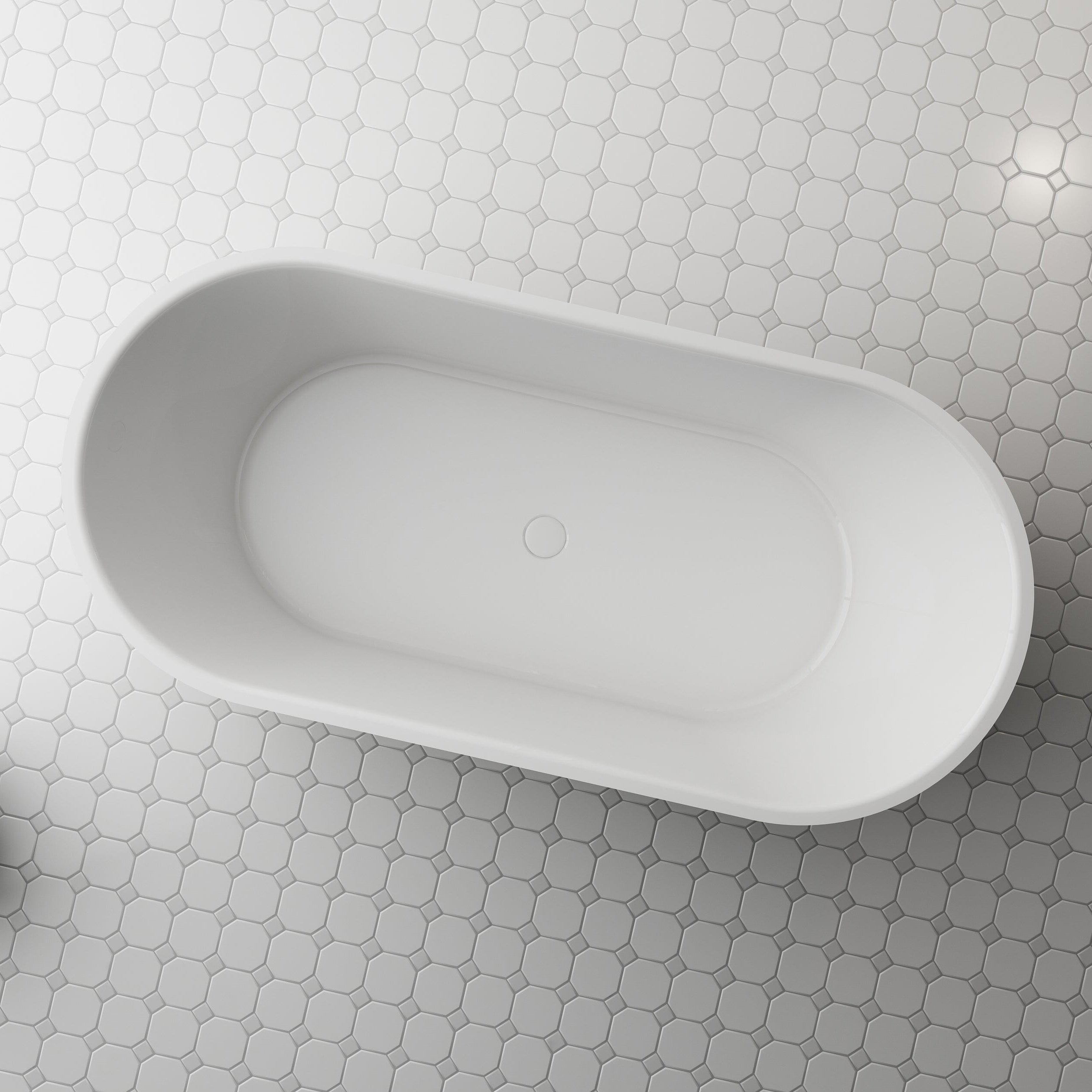 Mae 1700mm Oval Free Standing Bathtub Gloss White Baths Arova 