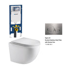 Max49 Rimless Tornado Wall Hung Toilet Package - Geberit Sigma 8 Duofix In Wall Cistern & Button Toilets Arova Geberit Sigma 8 Duofix In Wall Cistern and Frame - 111.698.00.1 Sigma 20 Brushed Stainless Steel Plate with Chrome Trim-115.882.SN.1 