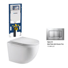 Max49 Rimless Tornado Wall Hung Toilet Package - Geberit Sigma 8 Duofix In Wall Cistern & Square Button Toilets Arova Geberit Sigma 8 Duofix In Wall Cistern and Frame - 111.698.00.1 Sigma 30 Matt Plate with Chrome Trim-115.883.JQ.1 