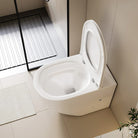 Max57 Rimless Tornado Floor Mount Toilet + Geberit Stainless Steel Button Package Toilets Arova 