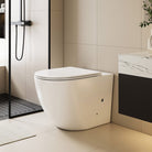 Max57 Rimless Tornado Toilet Pan Packaging - Geberit Sigma 8 Cistern & Square Button Toilets Arova 